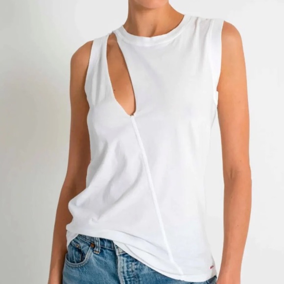 NWT N:PHILANTHROPY Troi Tank Cut-Out. White. 100% cotton. Small. - Picture 2 of 7